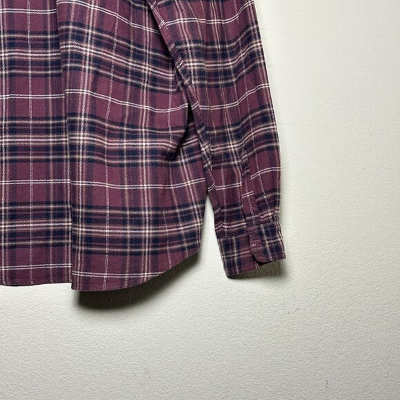 VTG Redhead Flannel Plaid Gorp Button Up Shirt Men XXLT Red Black Gorp 90s Fall - Picture 10 of 11
